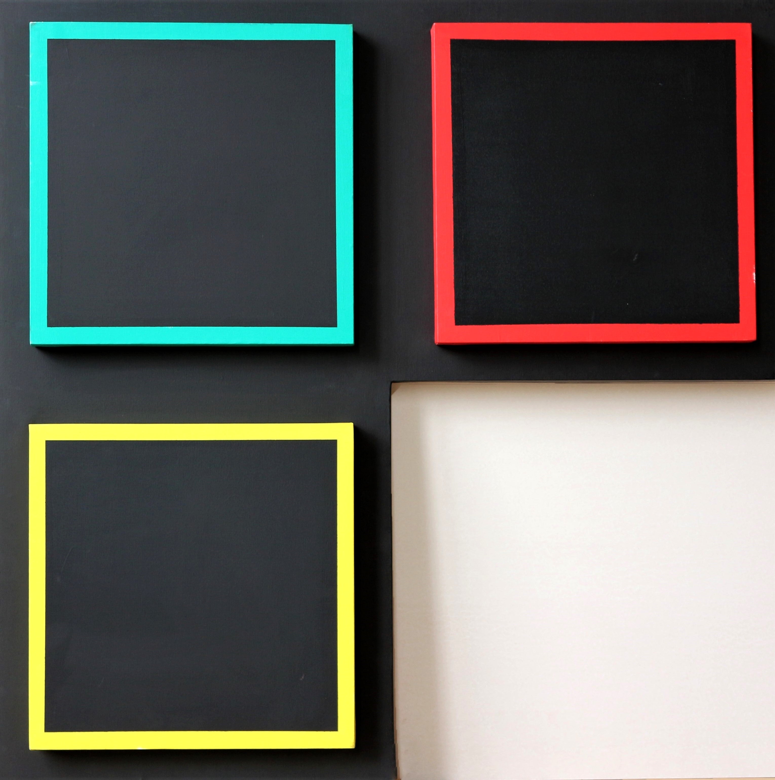 “3 Carrés 2” (3 Squares 2) by Joel Froment  (French, Born in 1938)  Circa 1985