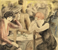 FROMENT, Marceja (French, 19th C- 20th C) “Two Women having a Drink’ – 1931