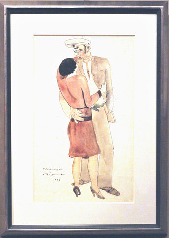 FROMENT, Marceja (French, 19th C- 20th C) “Java Dancing Couple” – 1931