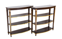 Pair of Regency Style Four Tier Console Servers