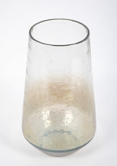 Pair of 20th Century Tapered Baluster Form Mottled Glass Vases