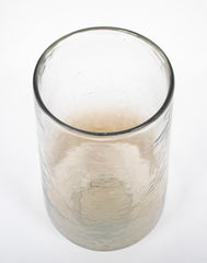 Pair of 20th Century Tapered Baluster Form Mottled Glass Vases