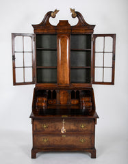 Queen Anne Two Part Walnut Secretary Desk