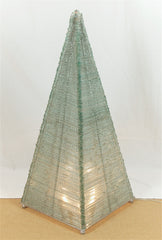 Glass Pyramid Sculptural Floor Lamp