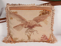 Three French Aubusson Tapestry Pillows