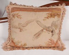 Three French Aubusson Tapestry Pillows