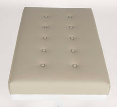 Polished Aluminum Bench with Recent Leather Seat