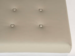 Polished Aluminum Bench with Recent Leather Seat