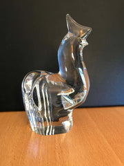 Orrefors Olle Alberius Signed Expo Crystal Rooster with Original Labels