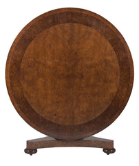 William IV Burr Ash & Brown Oak Center Table