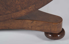 William IV Burr Ash & Brown Oak Center Table