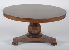 William IV Burr Ash & Brown Oak Center Table