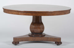 William IV Burr Ash & Brown Oak Center Table