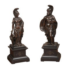 Pair of Italian Bronze Figures of Mars & Minerva by Bartoli