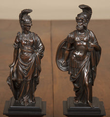 Pair of Italian Bronze Figures of Mars & Minerva by Bartoli