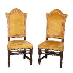 Pair of 17th Century Style Italian Side Chairs