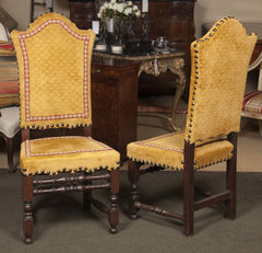 Pair of 17th Century Style Italian Side Chairs