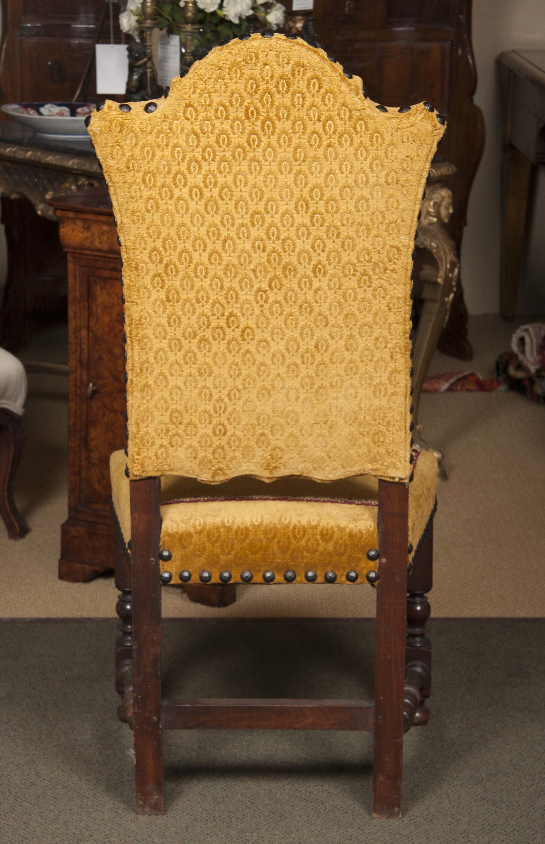 Pair of 17th Century Style Italian Side Chairs