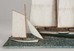 Waterline Model of a 4 Masted Schooner
