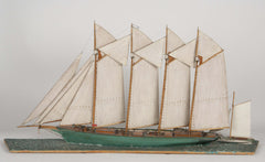 Waterline Model of a 4 Masted Schooner