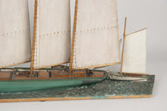 Waterline Model of a 4 Masted Schooner