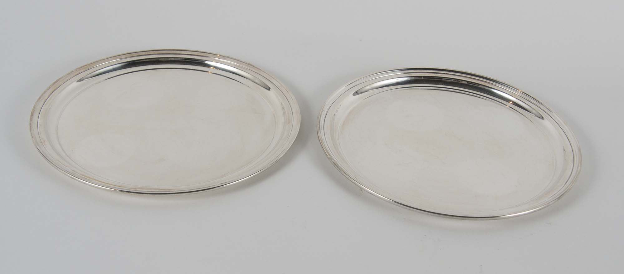 Pair Tiffany and Co Sterling Serving Plates