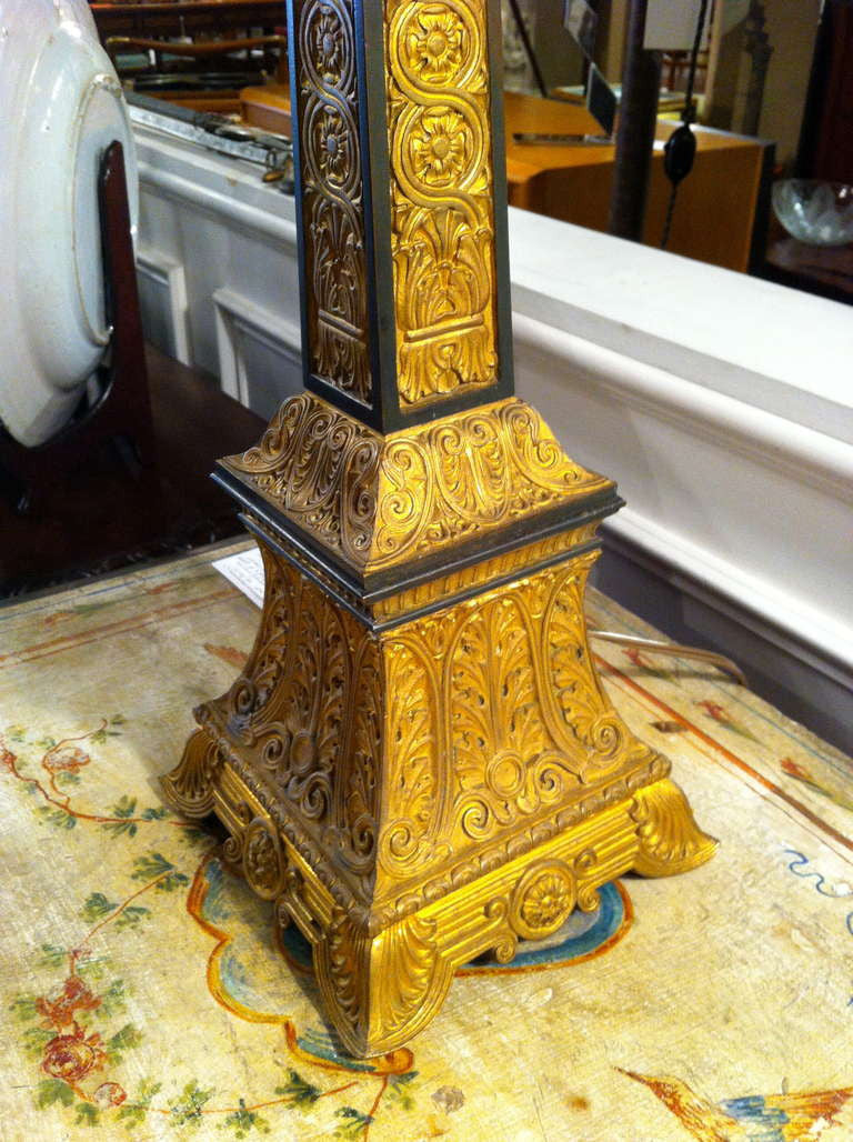Neoclassical Gilt Bronze Table Lamp