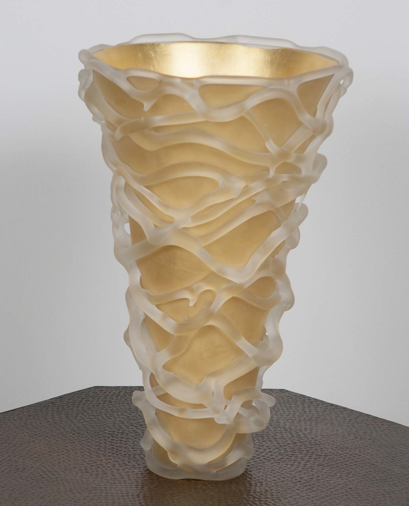 Gilt Glass Vase by Molly Stone (b.1950)