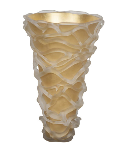 Gilt Glass Vase by Molly Stone (b.1950)