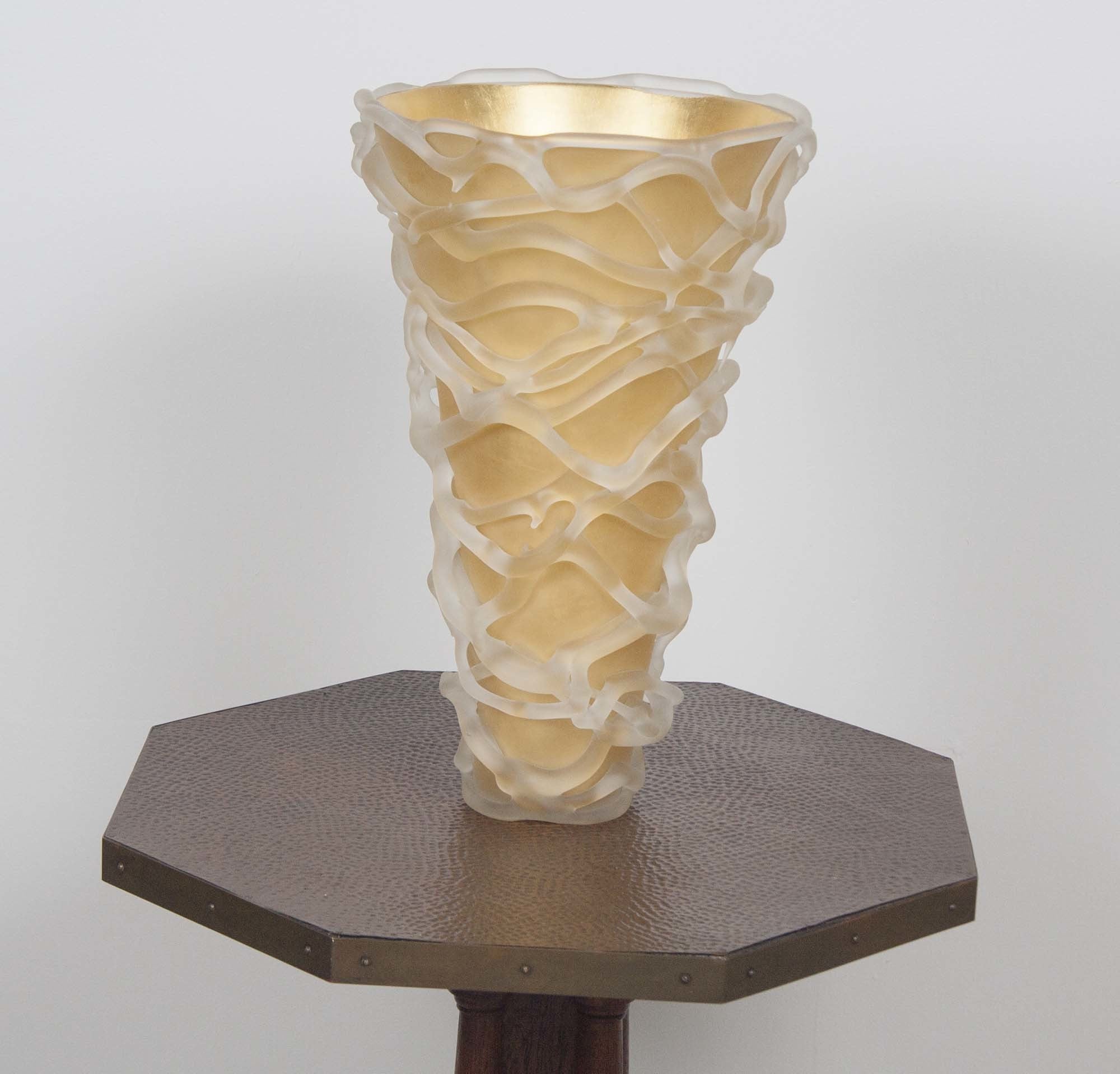 Gilt Glass Vase by Molly Stone (b.1950) Gilt Glass Vase by Molly Stone (b.1950)