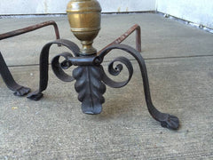 Pair Italian Baroque Andirons