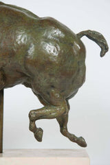 Impressionistic Bronze of a Horse on Travertine Base