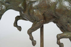 Impressionistic Bronze of a Horse on Travertine Base