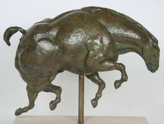 Impressionistic Bronze of a Horse on Travertine Base