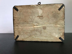 Russian Gilt Iron-Bound Box with Original Key