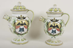 Pair of Majolica Apothecary Jars