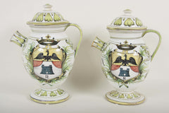 Pair of Majolica Apothecary Jars
