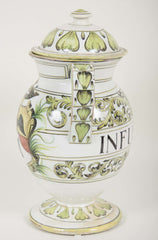 Pair of Majolica Apothecary Jars