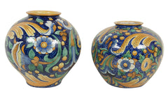 Two Polychrome Majolica Jars,  Priced Individually