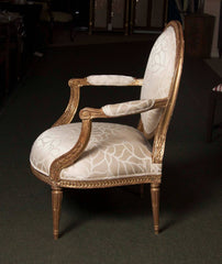 Pair of Louis XVI Style Fauteuils