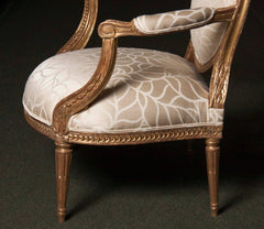 Pair of Louis XVI Style Fauteuils