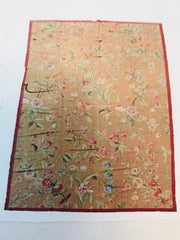 Large Hand Woven Red Aubusson Carpet