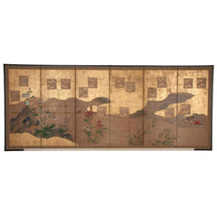 Beautiful Japanese Six-Panel Screen