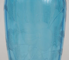 Steuben Blue Cut Crystal Vase