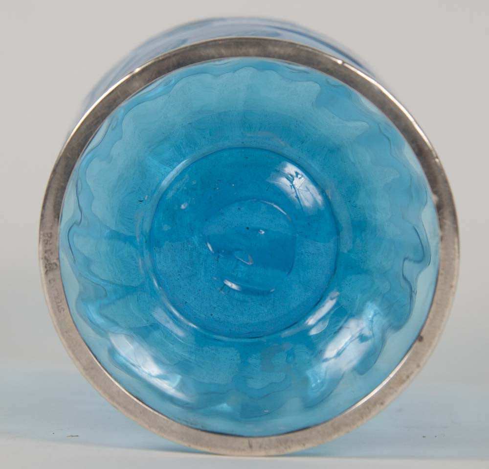 Steuben Blue Cut Crystal Vase