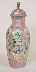 Pair of Large Chinese Export Covered Vases