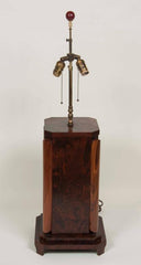 Large Craftsman Burled Mahogany Table Lamp