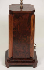 Large Craftsman Burled Mahogany Table Lamp