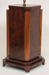 Large Craftsman Burled Mahogany Table Lamp