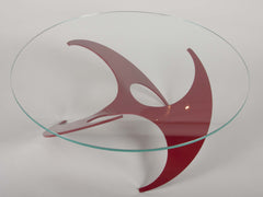 Knut Hesterburg "Propeller" Coffee Table of Cherry Enamel over Anodized Aluminum